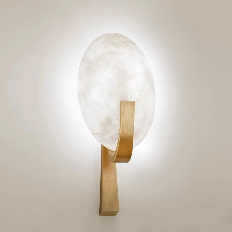 Axyaa Copper Marble Wall Lamp for Luxurious Living Spaces