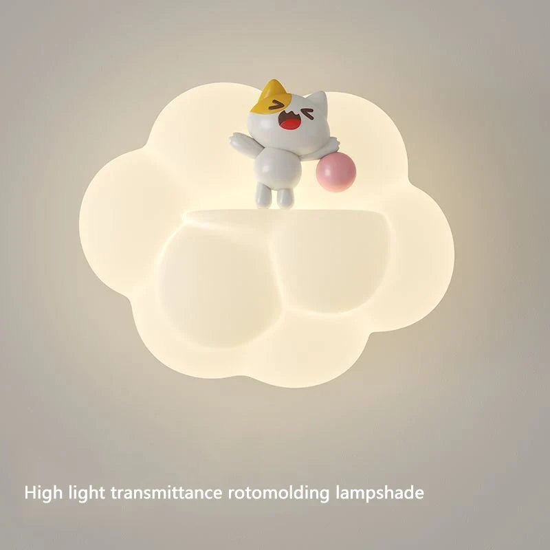 Axyaa Cloud Light Wall Lamps for Kids' Room - Bear Cat Monkey Design