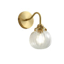 Axyaa Modern Glass Ball Wall Sconce with Pull Chain, Copper Finish