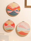 Colorful Bamboo Circle Wall Decorations by Axyaa - Aesthetic Boho Home Crafts