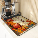 Axyaa Autumn Maple Leaf Drying Mat for Kitchen Table