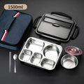Axyaa 1500ML Stainless Steel Thermal Lunch Box Soup Bowl Leak-Proof Bento Box