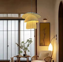 Axyaa Wabi Sabi Silk Pendant Light: Elegant Japanese Design for Living Room, Bedroom, Dining Room