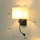 Axyaa LED Fabric Lampshade with USB Port and Adjustable Angle Spotlight