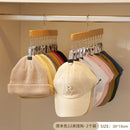 Axyaa 12-Clip Wooden Hat Storage Hanger | Cap, Socks, Newborn Clothes Organizer
