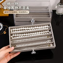 Axyaa Stackable Velvet Jewelry Organizer Display Tray for Earrings, Necklaces, Bracelets