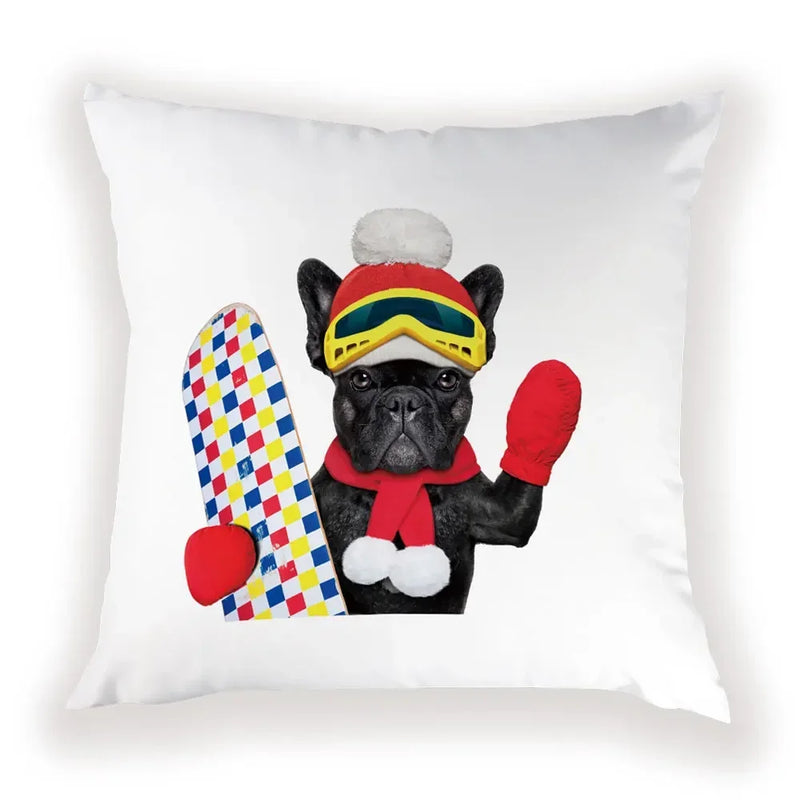 Cute Dog Cat Pillow Cover 45X45CM for Home Decor - Axyaa Brand