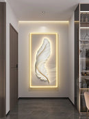 Axyaa Feather LED Wall Lamp for Bedroom Study Living Room