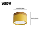 Axyaa Nordic Wood LED Downlight 5W-15W Macaroon Modern Ceiling Light Surface Mounted Spotlight