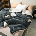 Axyaa Cozy Milk Fleece Blanket | Queen Size Multi-functional Plush Bed Throw
