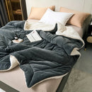 Axyaa Cozy Milk Fleece Blanket | Queen Size Multi-functional Plush Bed Throw