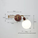 Axyaa Wabi-Sabi Iron LED Wall Lights Swing Arm Vintage Wandlampen