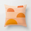 Axyaa Minimal Line Abstract Sun Pattern Plush Pillow Case