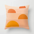 Axyaa Minimal Line Abstract Sun Pattern Plush Pillow Case
