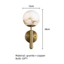 Marble Ball Wall Light G9 Bulb Bedroom Parlor Stairs Corridor Restaurant Sconce