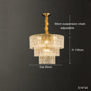 Axyaa Glass Chandelier: Luxury LED Lighting for Living Room