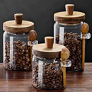 Axyaa Glass Airtight Coffee Bean Storage Jar Kitchen Canister - Food Container