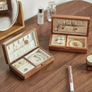 Axyaa Black Walnut Jewelry Box | Solid Wood Retro Storage | Handcrafted Organizer