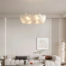 Axyaa Ginkgo Leaf Glass Dining Table Chandelier for Modern Minimalist Living Room & Bedroom