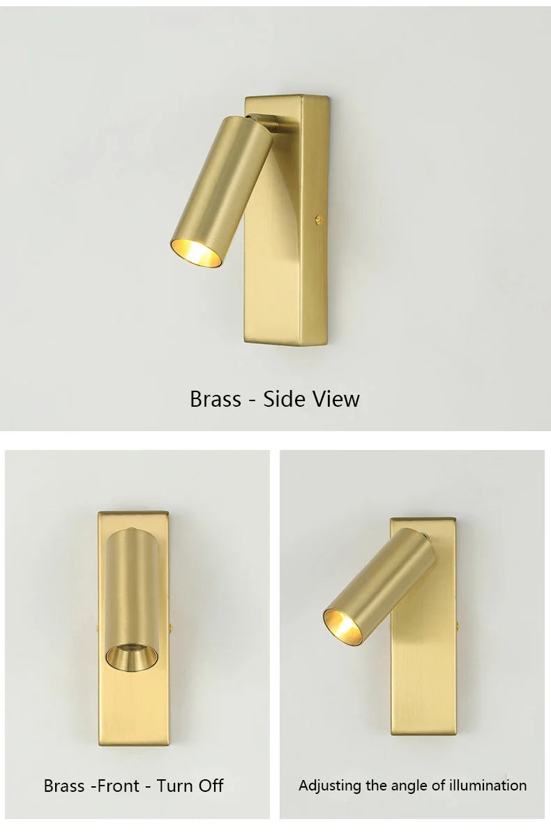 Axyaa Modern Rotatable LED Wall Sconce Lamp for Bedroom Bedside Hotel