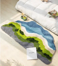 Axyaa Fluffy Nordic Style Irregular Shape Carpet for Bedroom and Living Room