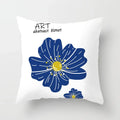 Abstract Geometric Mountain Pillowcase Blue Polyester for Sofa Hotel Office Seat Cushion Cover