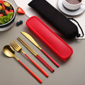 Axyaa Stainless Steel Cutlery Set with Box - Dinner Knife Fork Spoon Chopsticks