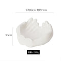 Axyaa Double Layered Buddha Hand Ceramic Plate for Desserts, Snacks, and Fruit Salad