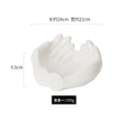 Axyaa Double Layered Buddha Hand Ceramic Plate for Desserts, Snacks, and Fruit Salad