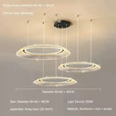Axyaa Aluminum LED Pendant Lamp: Modern, Simple Design for Living & Dining Rooms