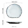 Axyaa Irregular Ceramic Steak Plate Pasta Sushi Dessert Serving Plate Molecular Cuisine