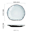 Axyaa Irregular Ceramic Steak Plate Pasta Sushi Dessert Serving Plate Molecular Cuisine