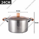 Axyaa Stainless Steel Hot Pot with Lid: Induction Cooker Gas Stove Non-Stick Double-Eared Pan