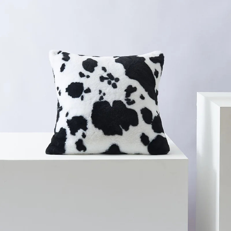 Axyaa Soft Cow Flower Childlike Pattern Cushion Cover 30X50/45/50CM