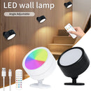 Axyaa Wireless LED Spotlight Wall Lamp with Remote Control for Bedroom Decor
