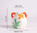 Axyaa Ceramic Hand-Painted Vase for Living Room Flower Arrangement