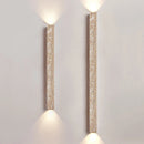 Axyaa Modern Cream Living Room Wall Lamp - Rectangular Natural Stone Bedroom Light