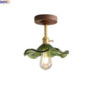 Axyaa Green Glass LED Ceiling Lights for Modern Indoor Lighting