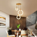 Axyaa Modern Circle Chandelier for Living Room Art Deco Restaurant.
