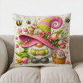 Axyaa Gnome & Flower Swing Heart Pillow Cover