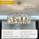Axyaa Crystal Chandelier: Elegant LED Pendant Light for Luxury Dining Living Kitchen Bedroom