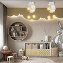 Axyaa Starry Moon LED Ceiling Light for Kids Room Chandelier