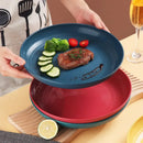 Axyaa Unbreakable Red Dinner Plates, Reusable & Dishwasher Safe for Easy Cleaning