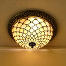 Axyaa Tiffany Round LED Ceiling Lamp - European Country Style Lighting