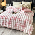Axyaa Cozy Rabbit Fur Blanket: Soft Plush Comforter for Bed & Sofa