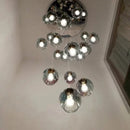 Axyaa Spiral Stairwell Glass LED Chandelier - Modern Nordic Design, Creative Duplex Villa Pendant Light