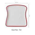 Axyaa Ceramic Toast Plate - Breakfast Salad Tray, Creative Bread Shaped Dinner Dish
