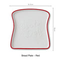 Axyaa Ceramic Toast Plate - Breakfast Salad Tray, Creative Bread Shaped Dinner Dish