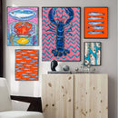 Axyaa Marine Animals Canvas Prints for Modern Home Decor