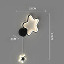 Axyaa Nordic LED Wall Lamp Cloud Star Moon Kids Bedroom Indoor Sconce